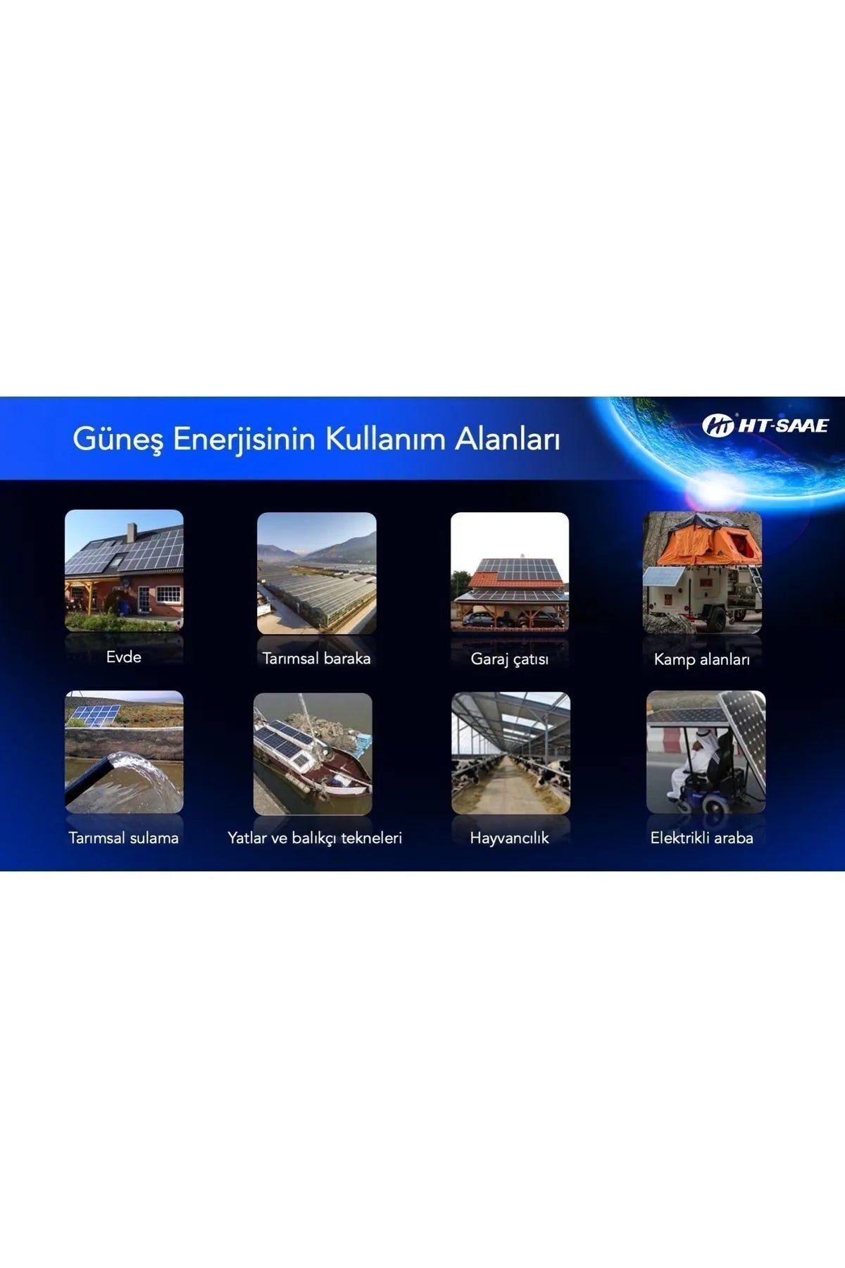 HT-SAAE HT72-166M 455Wp Güneş Paneli